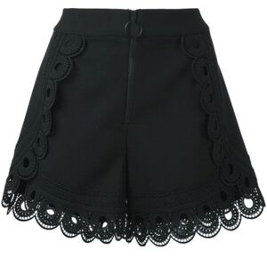 Self-Portrait scallop trim high rise shorts size US 2 EUC
